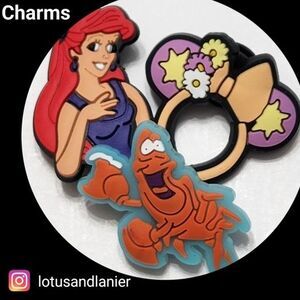 Shoe Charms  Disney "Little Mermaid"Set of 3